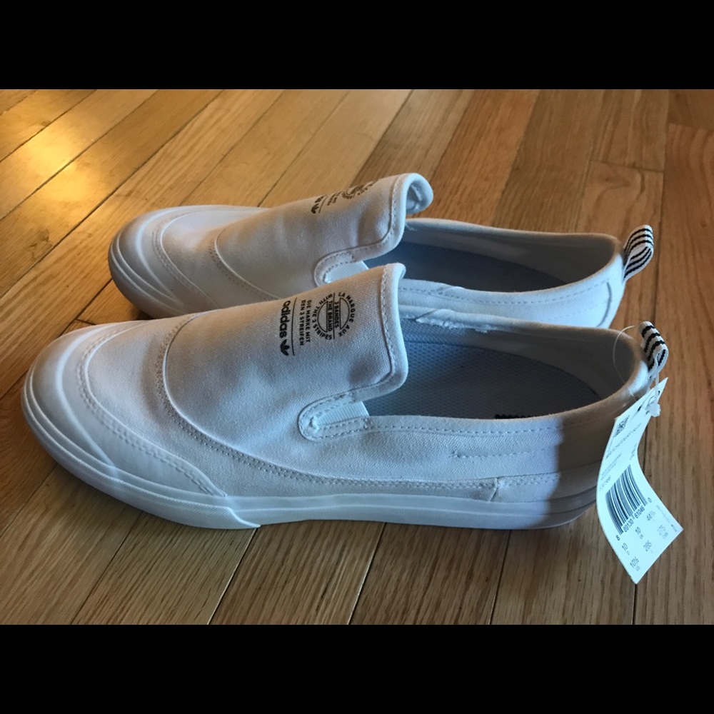 Adidas match court slip shoes